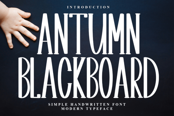 Antumn Blackboard: A Festive Display Font for Holiday Crafts