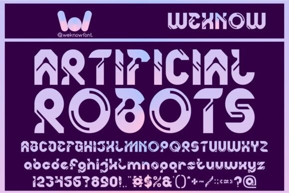 Artificial Robots Font