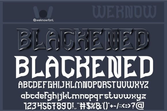Blackened Font for Bold Branding