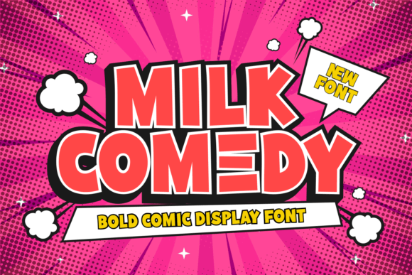 Milk Comedy: A Bold Display Font for Editorial Design