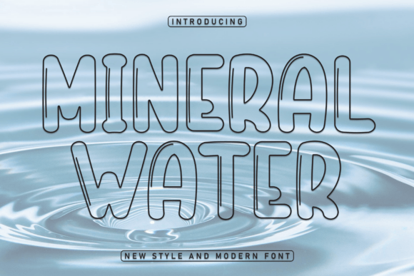 Mineral Water Font for Business Branding
