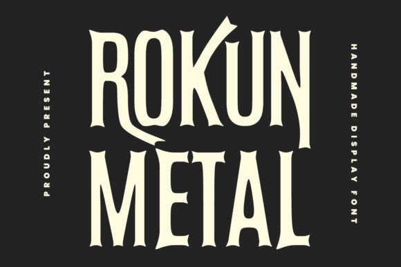Rokun Metal Font for Creative Makers