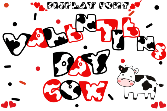 Valentine’s Day Cow Font